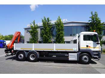 Dropside/ Flatbed truck, Crane truck MAN TGS 26.360 Flatbed / Fassi F175 7.7 T / steered 3rd axle: picture 3