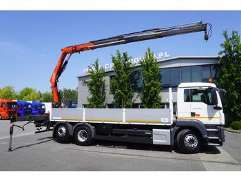 Dropside/ Flatbed truck, Crane truck MAN TGS 26.360 Flatbed / Fassi F175 7.7 T / steered 3rd axle: picture 4