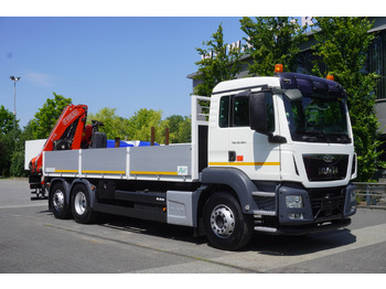 Dropside/ Flatbed truck, Crane truck MAN TGS 26.360 Flatbed / Fassi F175 7.7 T / steered 3rd axle: picture 2