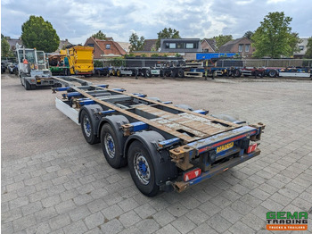 Container transporter/ Swap body semi-trailer Krone SDC 27 3-Assen SAF - Lift as - Schijfremmen - Achterschuiver - 20 2x20FT/30/40FT: picture 3