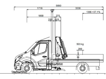 New Flatbed van RENAULT Master L2H1 (neues Mod.) Alupritsche m. Kran: picture 3
