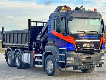 Tipper, Crane truck MAN TGS 33.480 * HIAB 288 EP - 4 HIDUO/ FUNK * 6x4: picture 3
