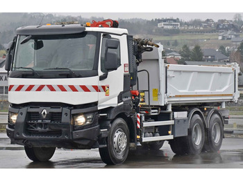 Tipper, Crane truck Renault C380 *KIPPER 5,10 m* FASSI F175A.0.22+FUNK /6x4: picture 5