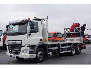 Dropside/ Flatbed truck, Crane truck DAF CF 450: picture 5