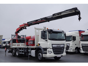 Dropside/ Flatbed truck, Crane truck DAF CF 450: picture 3