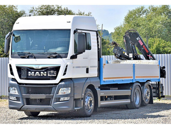 Dropside/ Flatbed truck, Crane truck MAN TGX 26.440: picture 3