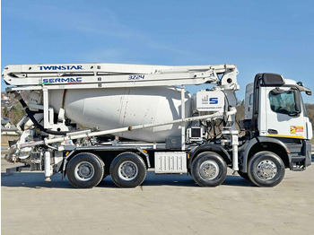 Concrete mixer truck Mercedes-Benz AROCS 3743 * Betonpumpe + FUNK * 8x4 * TOP: picture 3