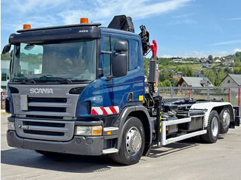Hook lift truck, Crane truck Scania P 360 * ABROLLKIPPER * HIAB 111 BS -2 HIDUO/FUNK: picture 4