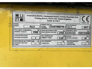 Reach truck Hyster R2.5: picture 4 Reach truck Hyster R2.5: picture 4