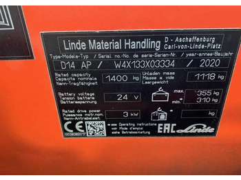 Stacker Linde D14AP: picture 5