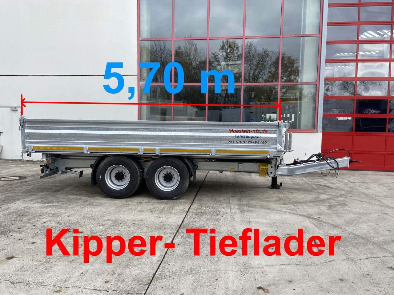 Tipper trailer Möslein  14 t Kipper Tieflader 5,70 m lang, Breite Reife: picture 1
