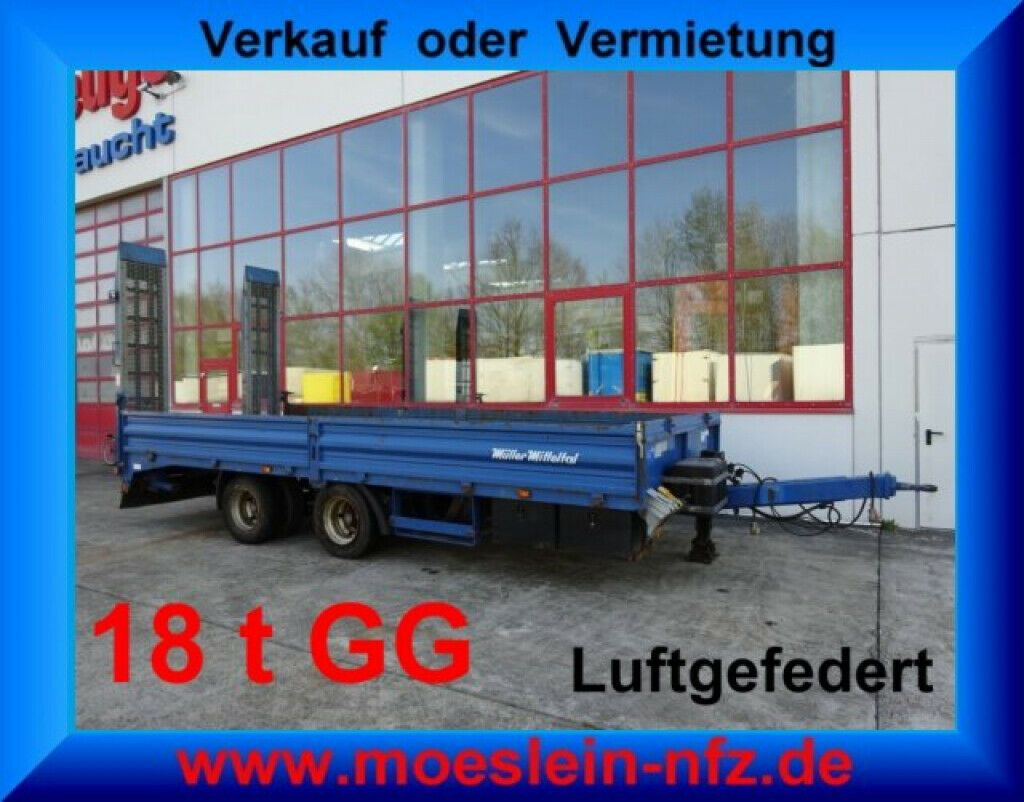 Müller-Mitteltal 18 t GG Tandemtieflader - Low loader trailer: picture 1 Müller-Mitteltal 18 t GG Tandemtieflader - Low loader trailer: picture 1