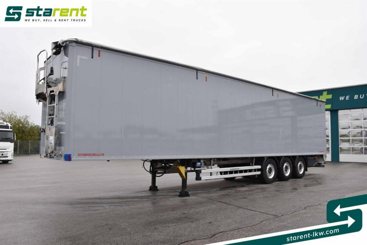 Schwarzmüller Schubbodenauflieger 10mm elektrisches Verdeck 91m³ - Walking floor semi-trailer: picture 1 Schwarzmüller Schubbodenauflieger 10mm elektrisches Verdeck 91m³ - Walking floor semi-trailer: picture 1