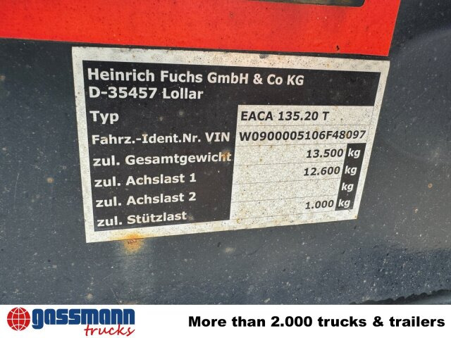 FUCHS EACA 135.20 T, Absetzanhänger für 1 - Container transporter/ Swap body trailer: picture 2 FUCHS EACA 135.20 T, Absetzanhänger für 1 - Container transporter/ Swap body trailer: picture 2