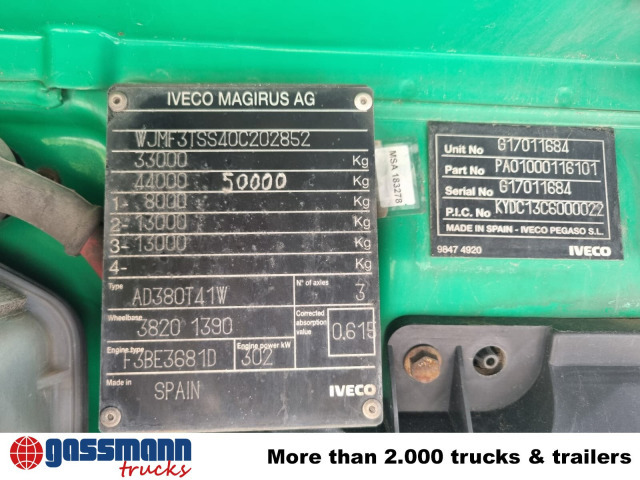 Tipper, Crane truck Iveco Trakker AD380T41W 6x6, Bordmatik beidseitig,: picture 7