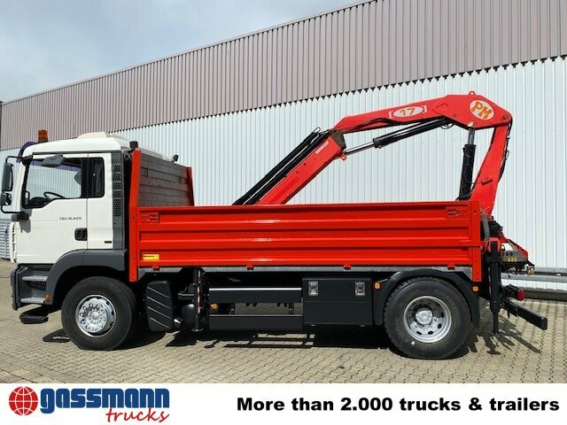 Dropside/ Flatbed truck, Crane truck MAN TGA 18.400 4x2 BL Pritsche Heckkran PM17523: picture 13