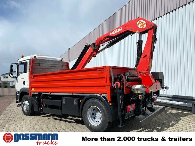 Dropside/ Flatbed truck, Crane truck MAN TGA 18.400 4x2 BL Pritsche Heckkran PM17523: picture 12