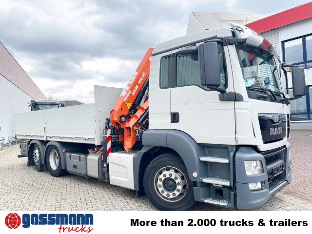 Dropside/ Flatbed truck, Crane truck MAN TGS 26.360/400 6x2-4 BL, Lenk-/Lift, Kran Atlas: picture 10