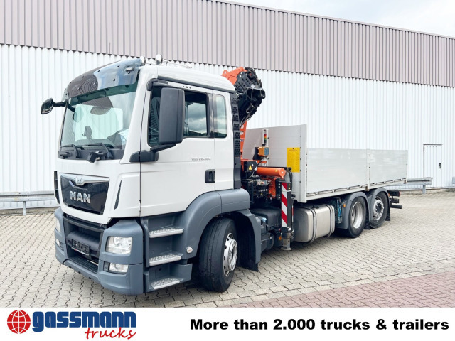 Dropside/ Flatbed truck, Crane truck MAN TGS 26.360/400 6x2-4 BL, Lenk-/Lift, Kran Atlas: picture 8