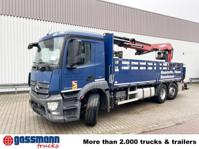 Dropside/ Flatbed truck, Crane truck Mercedes-Benz Antos 2540 L 6x2, Lenkachse, HMF 2110-L3: picture 8