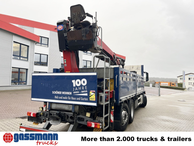 Dropside/ Flatbed truck, Crane truck Mercedes-Benz Antos 2540 L 6x2, Lenkachse, HMF 2110-L3: picture 11