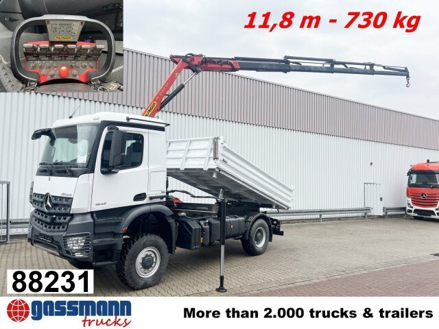 Mercedes-Benz Arocs 1842 AK 4x4, Kran Palfinger PK12001-EH C, - Tipper, Crane truck: picture 1 Mercedes-Benz Arocs 1842 AK 4x4, Kran Palfinger PK12001-EH C, - Tipper, Crane truck: picture 1