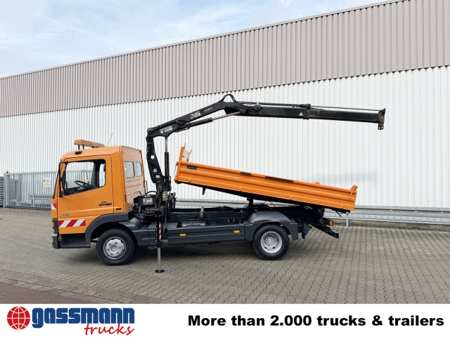 Tipper, Crane truck Mercedes-Benz Atego 815 K 4x2 mit Kran Hiab 055 B-1 CL: picture 14
