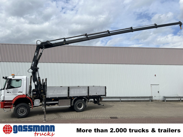 Dropside/ Flatbed truck, Crane truck Mercedes-Benz Axor 1828 A 4x4 mit Kran Hiab XS 166 E-5: picture 11
