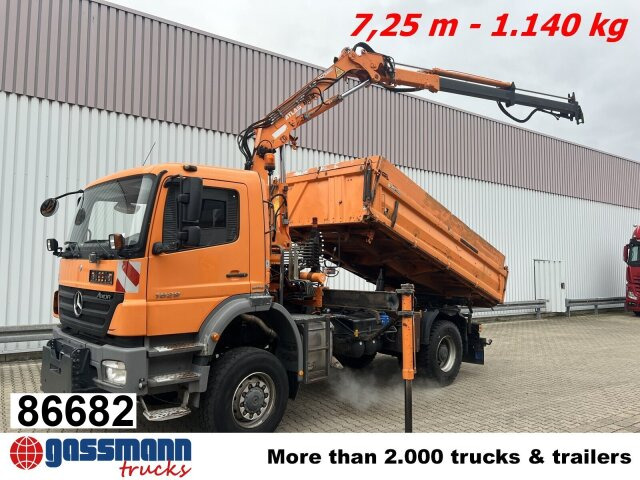 Mercedes-Benz Axor 1829 AK 4x4 mit Kran Atlas AK 85.2 - Tipper, Crane truck: picture 1 Mercedes-Benz Axor 1829 AK 4x4 mit Kran Atlas AK 85.2 - Tipper, Crane truck: picture 1