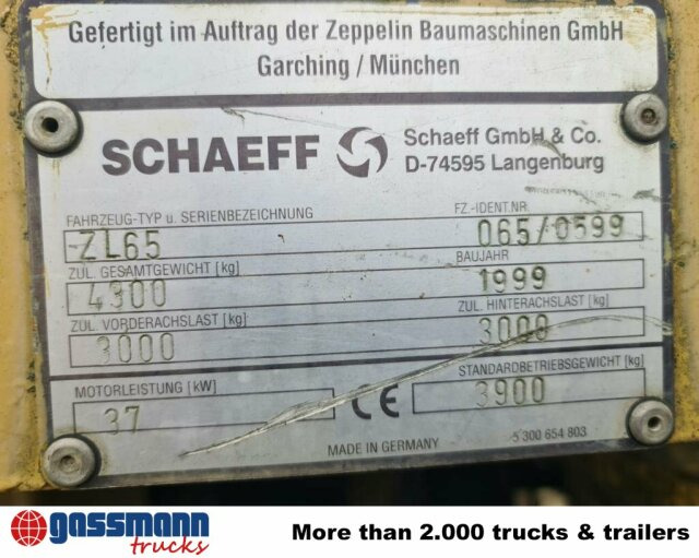 Wheel loader Schaeff ZL65 Radlader: picture 7