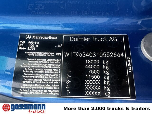 Mercedes-Benz Actros 1843 LS 4x4 HAD, HydroDrive, MirrorCam, - Tractor unit: picture 4 Mercedes-Benz Actros 1843 LS 4x4 HAD, HydroDrive, MirrorCam, - Tractor unit: picture 4