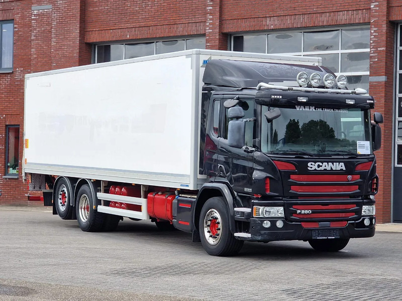 Scania P280 6x2*4 - Box - Loadlift - Low KM - Steering axle - Euro 6 - Full air - Box truck: picture 1 Scania P280 6x2*4 - Box - Loadlift - Low KM - Steering axle - Euro 6 - Full air - Box truck: picture 1