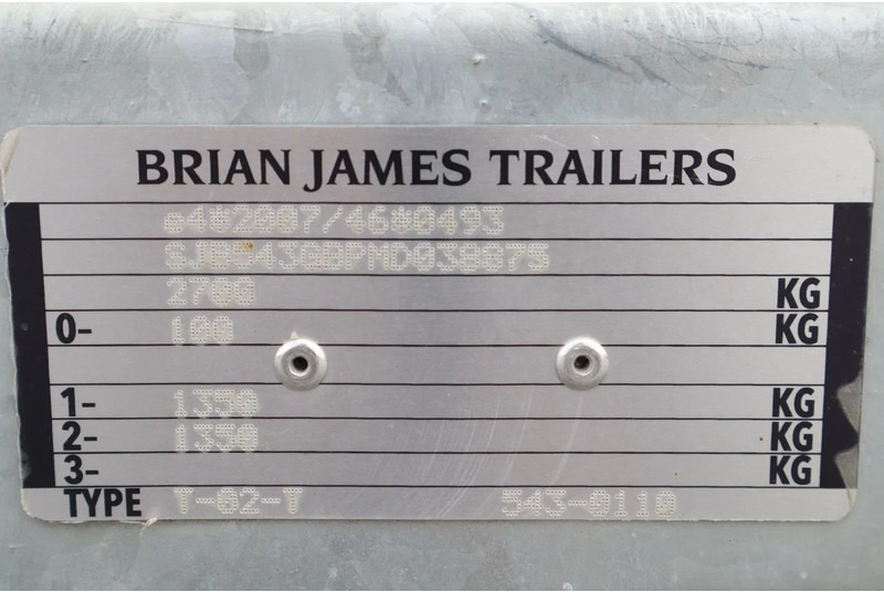 Dropside/ Flatbed trailer Brian James DIGGER PLANT 2700 KG | TANDEM AXLE | MACHINE TRANSPORT: picture 18