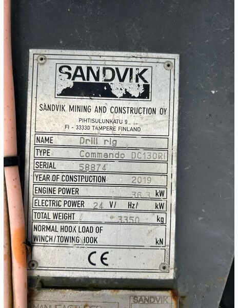 Drilling rig Sandvik COMMANDO DC130 Ri | SURFACE DRILLING RIG | REMOTE: picture 20 Drilling rig Sandvik COMMANDO DC130 Ri | SURFACE DRILLING RIG | REMOTE: picture 20