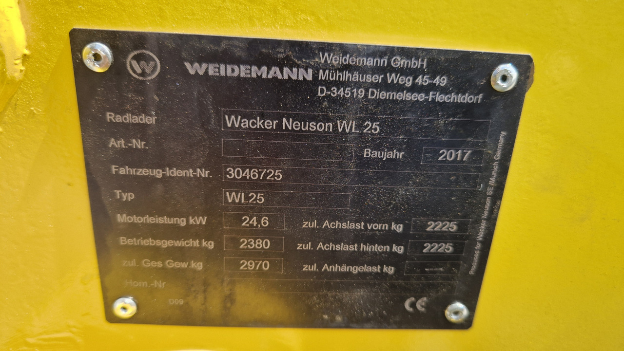 Wheel loader WACKER NEUSON WL 25: picture 11 Wheel loader WACKER NEUSON WL 25: picture 11