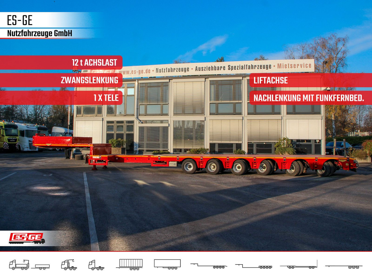 Broshuis 6-Achs-Satteltieflader - teleskopierbar - Low loader semi-trailer: picture 1 Broshuis 6-Achs-Satteltieflader - teleskopierbar - Low loader semi-trailer: picture 1