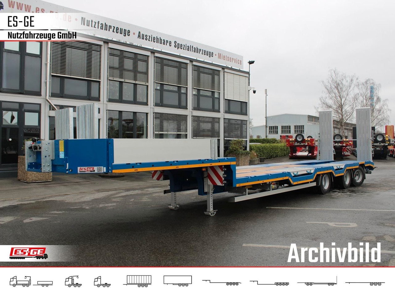 ES-GE 3-Achs-Satteltieflader - Radmulden - Low loader semi-trailer: picture 2 ES-GE 3-Achs-Satteltieflader - Radmulden - Low loader semi-trailer: picture 2