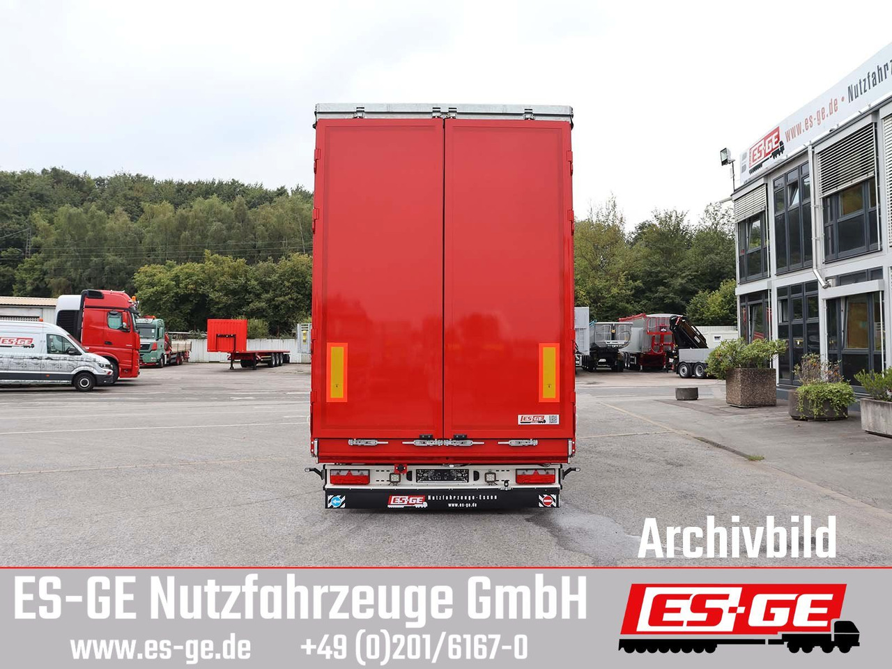 ES-GE 4-Achs-Satteltieflader mit Curtainsider-Aufbau - Low loader semi-trailer: picture 5 ES-GE 4-Achs-Satteltieflader mit Curtainsider-Aufbau - Low loader semi-trailer: picture 5