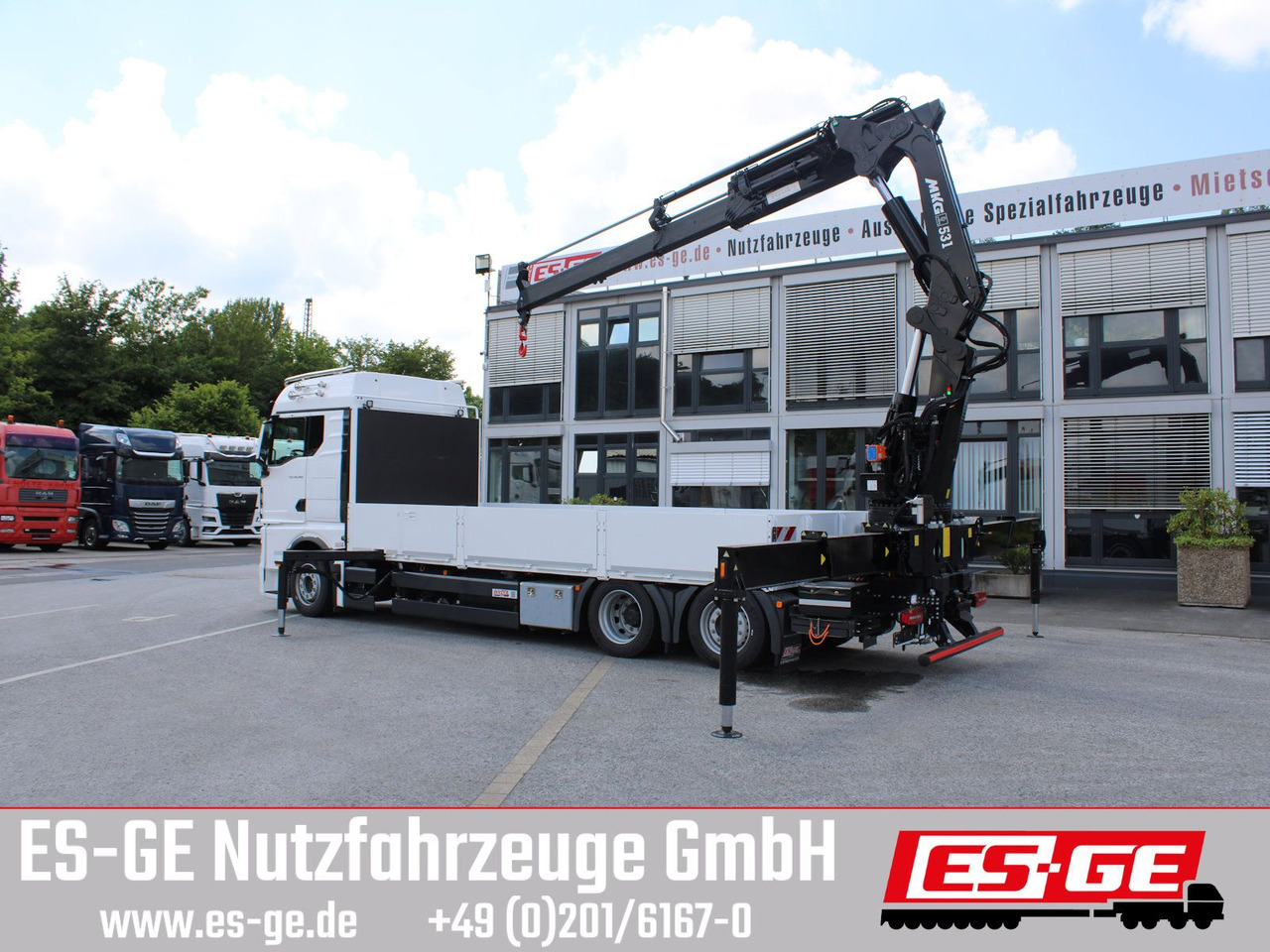 MAN TGX 26.480 6x2-4 LL CH mit MKG HLK531 a5 - Dropside/ Flatbed truck, Crane truck: picture 2 MAN TGX 26.480 6x2-4 LL CH mit MKG HLK531 a5 - Dropside/ Flatbed truck, Crane truck: picture 2