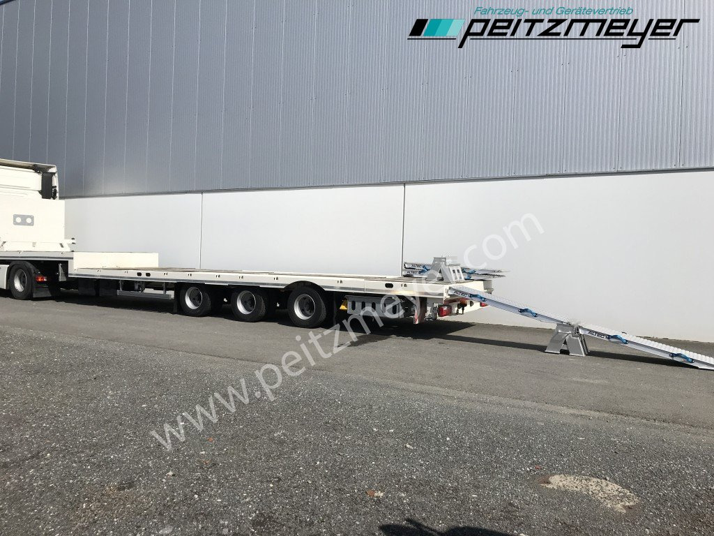 Low loader semi-trailer Möslein 3-Achs-Tieflader STO 3, Lenkachse, Rampen, neuwertig: picture 8