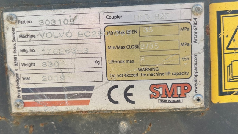 SMP NTP20 B27 S2 - Quick coupler for Excavator: picture 4 SMP NTP20 B27 S2 - Quick coupler for Excavator: picture 4