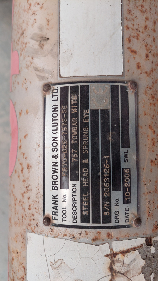 Towbar B757 Frank Brown - Ground support equipment: picture 2 Towbar B757 Frank Brown - Ground support equipment: picture 2