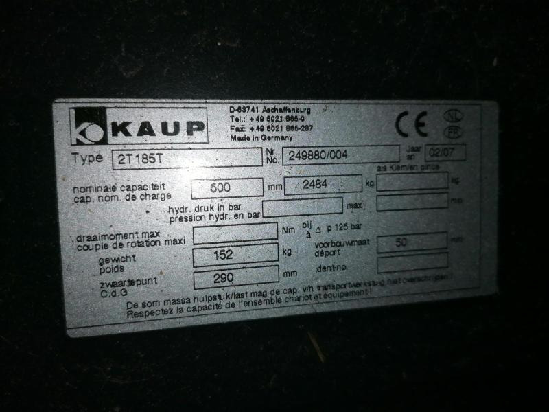 Kaup 2T185T - Forks for Material handling equipment: picture 3 Kaup 2T185T - Forks for Material handling equipment: picture 3