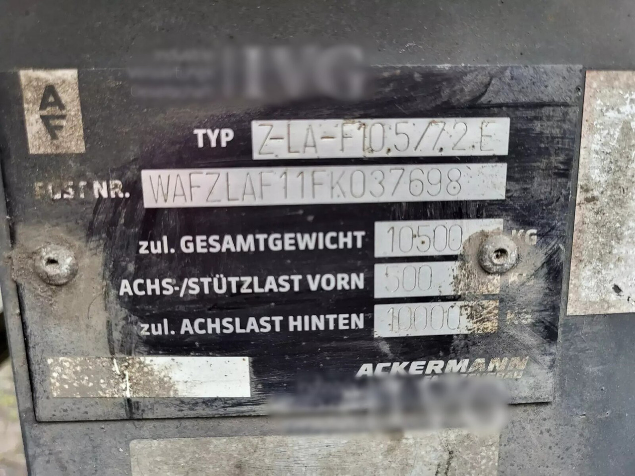 Ackermann Z-LA-F 10.5/7.2 E Z-LA-F 10.5/7.2 E, Durchladesystem - Dropside/ Flatbed trailer: picture 5 Ackermann Z-LA-F 10.5/7.2 E Z-LA-F 10.5/7.2 E, Durchladesystem - Dropside/ Flatbed trailer: picture 5