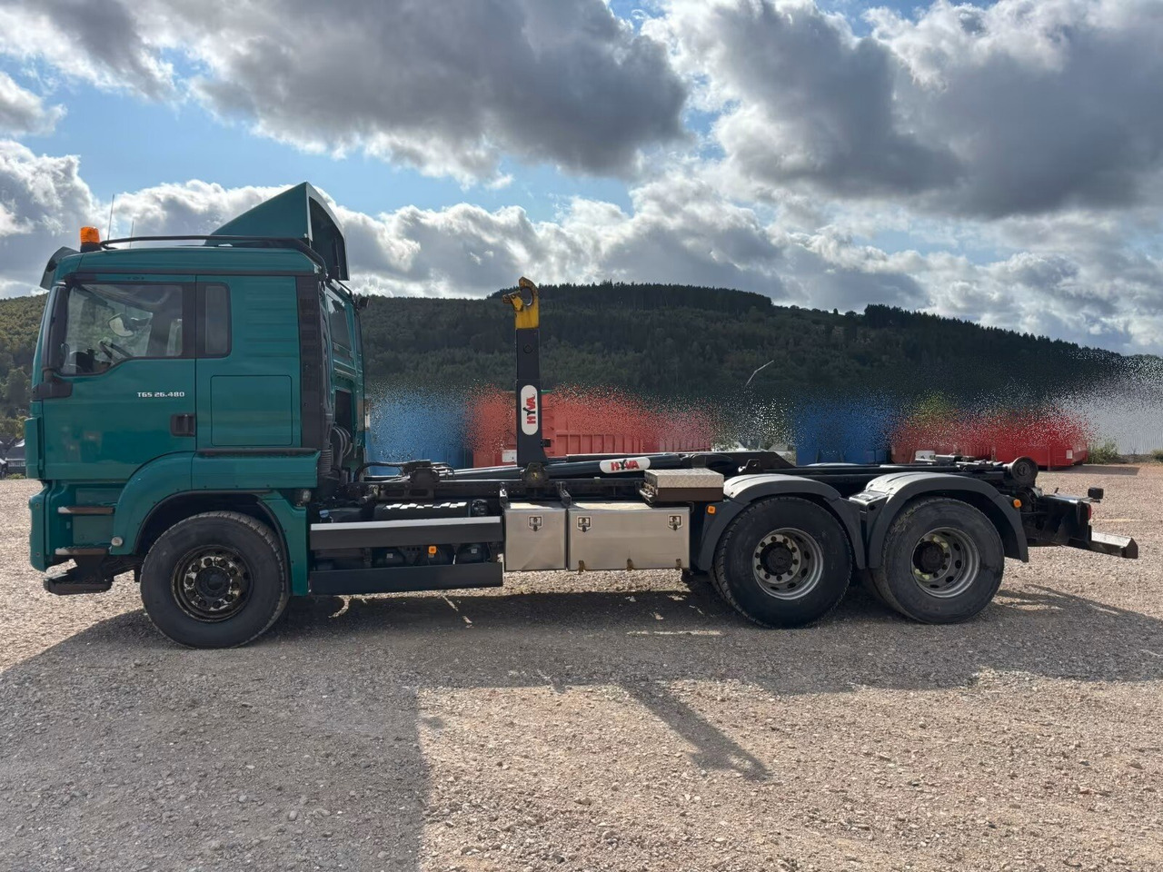 MAN TGS 26.480 6x4/45 BL TGS 26.480 6x4/45 BL, Klima, Intarder, Hyva 20.60 S bis 7 m Container, - Hook lift truck: picture 1 MAN TGS 26.480 6x4/45 BL TGS 26.480 6x4/45 BL, Klima, Intarder, Hyva 20.60 S bis 7 m Container, - Hook lift truck: picture 1