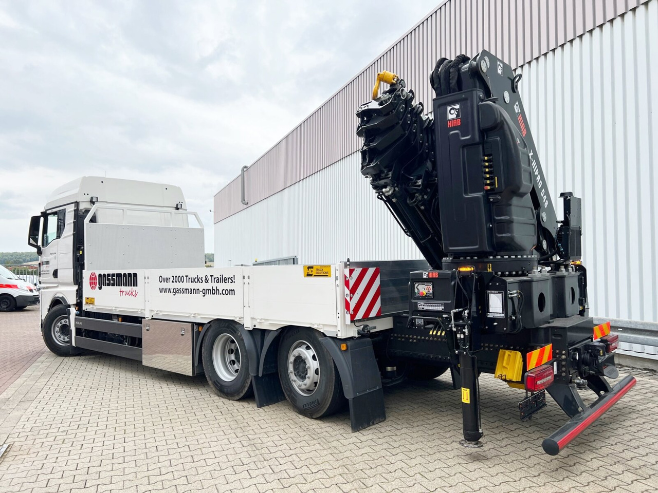 New Crane truck, Dropside/ Flatbed truck MAN TGX 26.510 6x2-4 LL CH TGX 26.510 6x2-4 LL, Kran Hiab X-HiPro 548 E-8, Lenk-/Liftachse, TwistLock 20Fuß, Funk, Retarder: picture 13