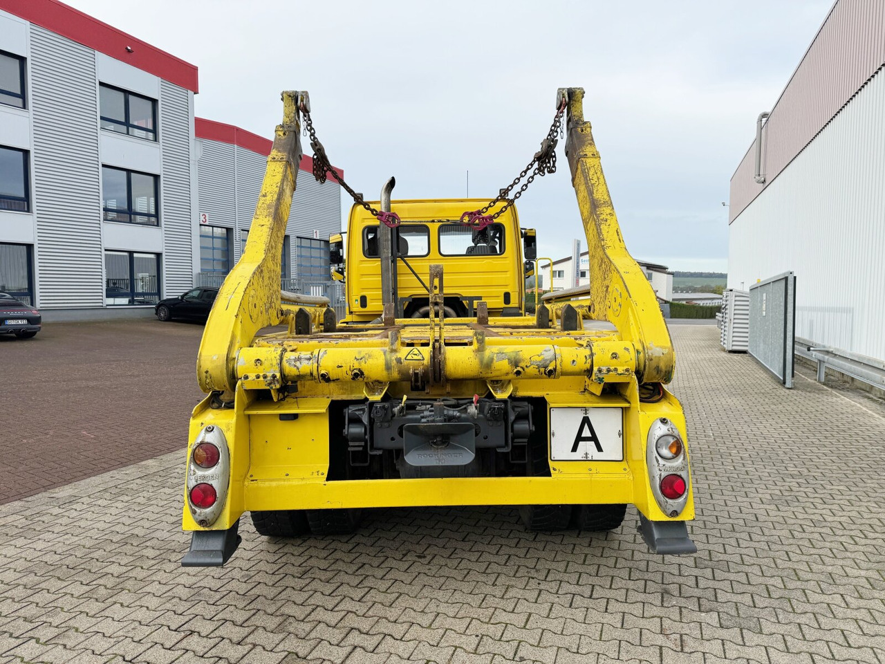 Skip loader truck Mercedes-Benz Axor 1833 K 4x2 Axor 1833 K 4x2, Gergen TAK 20 Tele-Absetzer: picture 10