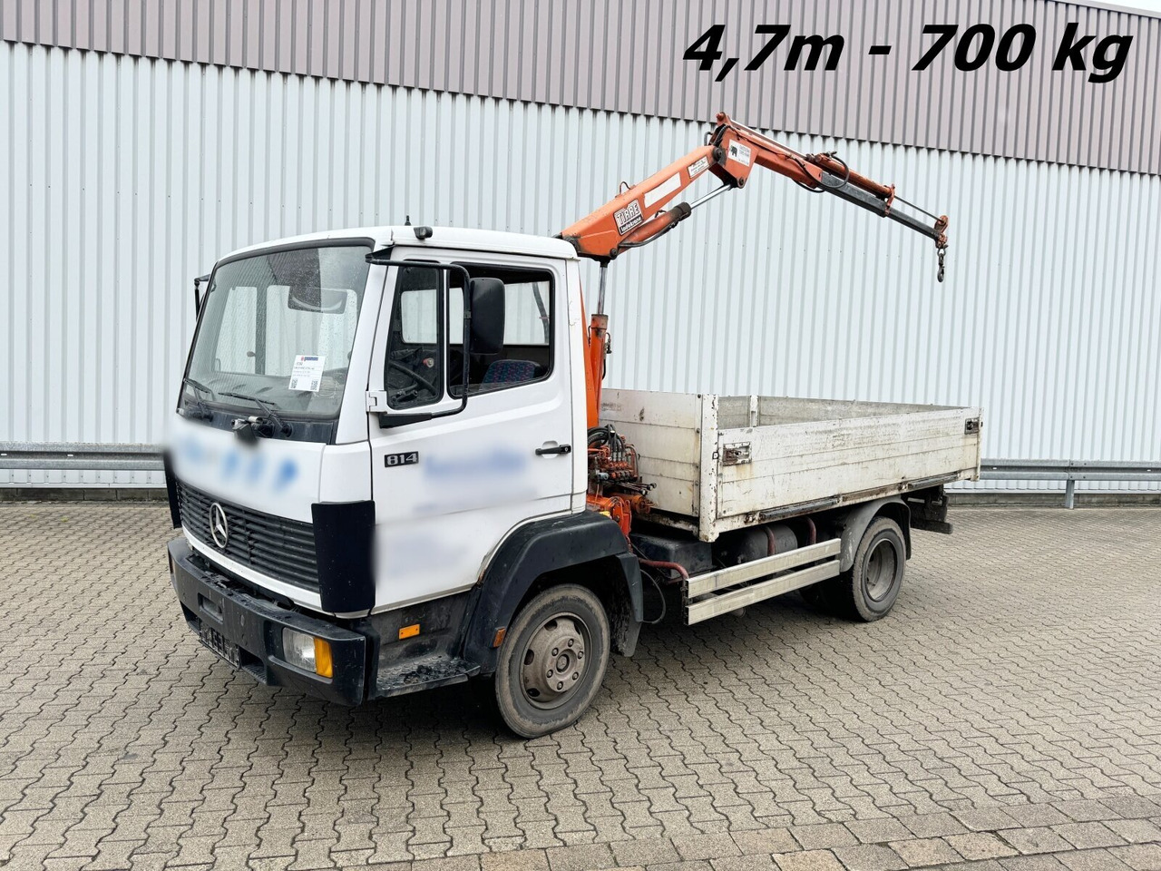 Mercedes-Benz LK 814 4x2 LK 814 4x2, 6-Zylinder, Kran Tirre Euro 35 - Crane truck, Dropside/ Flatbed truck: picture 1 Mercedes-Benz LK 814 4x2 LK 814 4x2, 6-Zylinder, Kran Tirre Euro 35 - Crane truck, Dropside/ Flatbed truck: picture 1