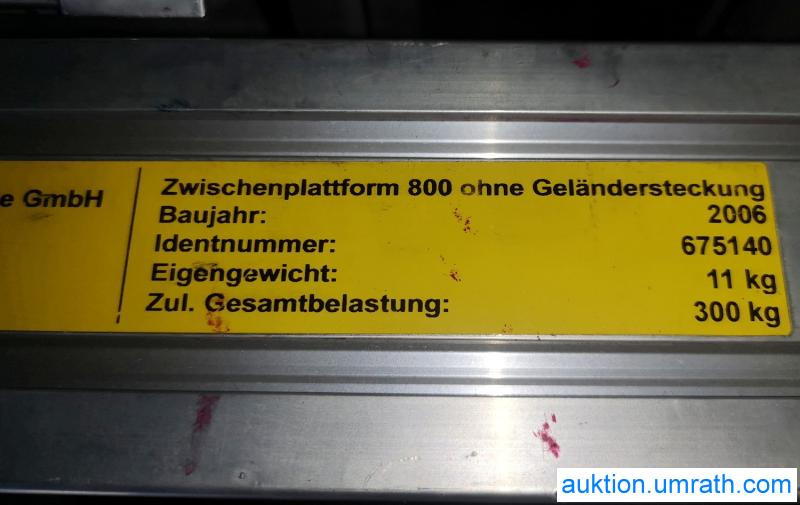 Workshop equipment Posten Konvolut Zarges Plattform Laufsteg Bühne Überstieg Gehsteig Sockel Treppen Aluminium hochwertig: picture 7