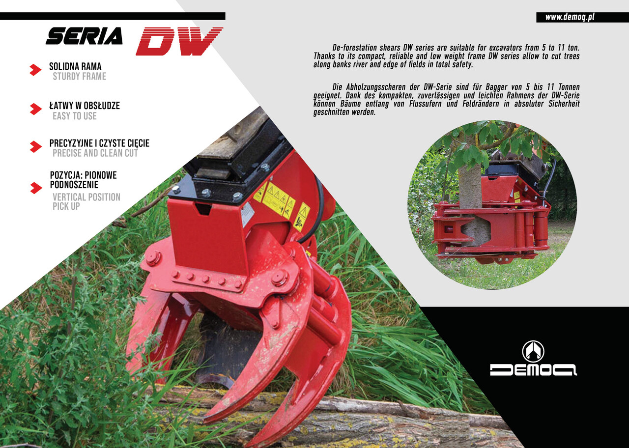 DEMOQ DW250 De-forestation shear 255 kg - Grapple for Construction machinery: picture 2 DEMOQ DW250 De-forestation shear 255 kg - Grapple for Construction machinery: picture 2